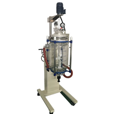 PLC Automatic Control Double Layer Glass Reactor, Lab Jacketed Glass Reaction Vessel Customize